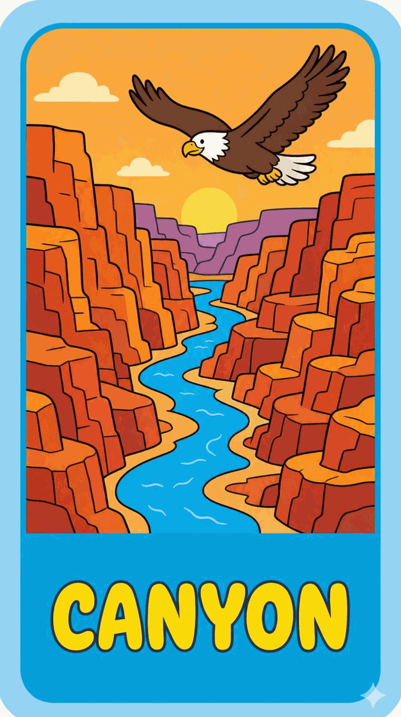 Canyon word card