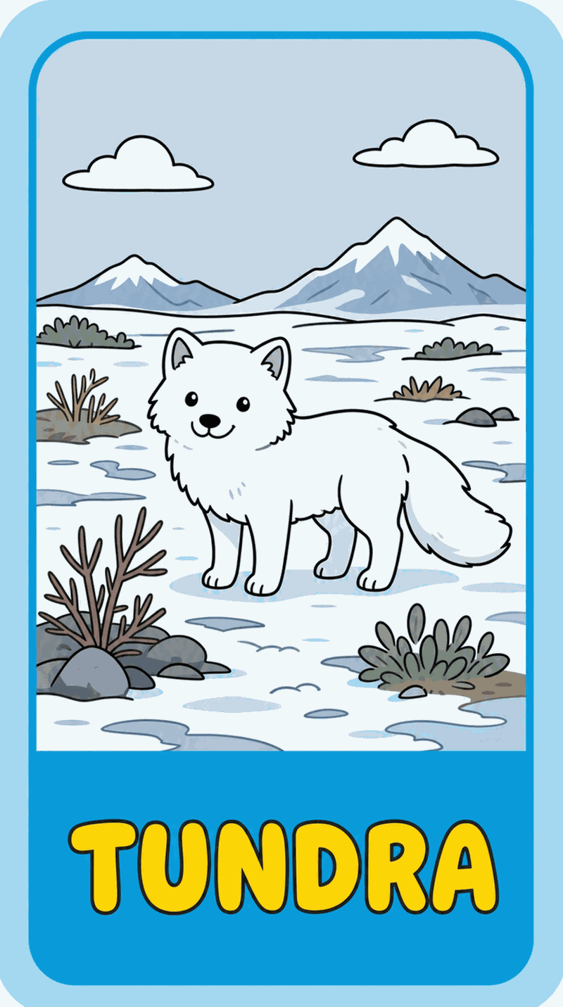 Tundra word card